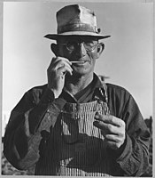 Jeden z nových obyvatelů, Olivehurst, Yuba County, Kalifornie, 19. března 1940.