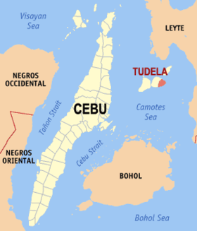 Localización del municipio de Tudela (Islas Camotes)