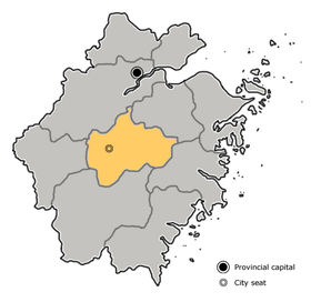 Localisation de Jinhua