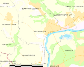 Poziția localității Précy-sur-Oise