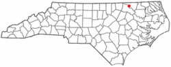 Location of Weldon, North Carolina