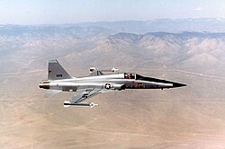 Amerikai F-5E repülés közben