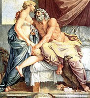 Júpiter y Juno, detalle de Los amores de los dioses[30]​ de Annibale Carracci, 1597-1608 (Galería Farnese, Palazzo Farnese).