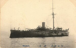 Крейсер «Хасидатэ» с почтовой открытки 1904 года