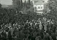 לוויית הרב בירושלים. 1949, בנו רותנברג, אוסף מיתר, הספרייה הלאומית