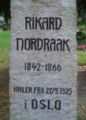 Rikard Nordraak sien eerst Graffsteen (Rücksiet, Detail)