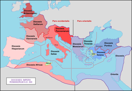 L'organisation de l'empire vers 300.