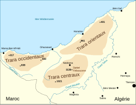 Carte de localisation du massif des Trara dans le Nord-Ouest de l'Algérie.