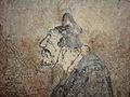 کنفوسیوس، نقاشی دیواری از مقبره هان غربی در شهرستان دانگ پینگ، استان شاندونگ، چین