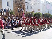 Soldiers of the Bolivian Colorados Regiment during a parade in Sucre, 2005