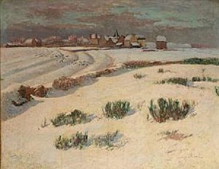 Ostrov Groix pod sněhem, 1892