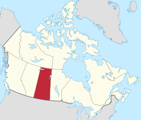 Localização da província de Sascachevão no Canadá