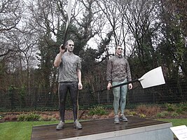 Statues of Sir Steven Redgrave and Sir Matthew Pinsent at the River and Rowing Museum, they each won 7 titles and 4 together.