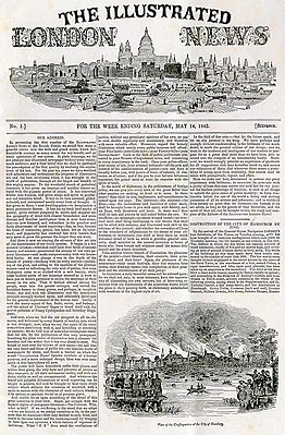 Титульная страница первого издания The Illustrated London News