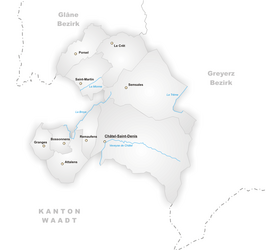 Kaart van Veveyse