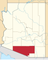 State map highlighting Pima County