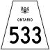 Highway 533 marker
