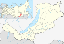 Rusya içinde Buryatya haritası