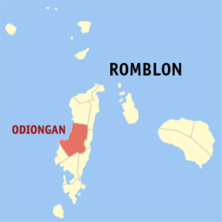 Peta Romblon dengan Odiongan dipaparkan