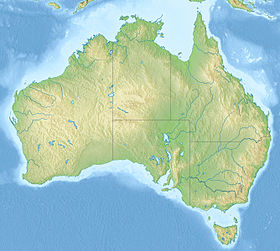 Stora barriärrevet på kartan över Australien