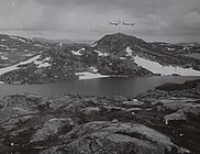 Bjørnfjell, øst for Narvik, ved riksgrensa mellom Norge og Sverige, 1904 Foto: Petrus Melander, Nasjonalbibliotekets bildesamling