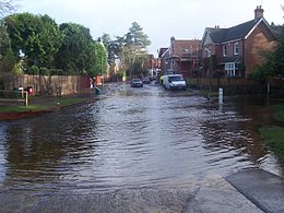 The ford at Brockenhurst following heavy rain[13]