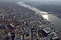 Budapest látképe hidakkal légi felvételen
