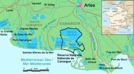 Mapa de La Camarga