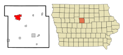 Location of Webster City, Iowa