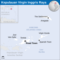 Lokasi Kepulauan Virgin Britania Raya
