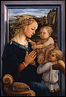 Madonna con niño y ángeles, llamada Lippina,[24]​ de Filippo Lippi, ca. 1465.