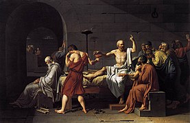 «Смерть Сократа» (1787) Жака-Луи Давида; Метрополитен-музея (Нью-Йорк, США).