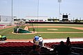 Picture of the first base side two weeks before opening day 2008