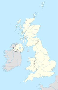 Mapa konturowa Wielkiej Brytanii, na dole po prawej znajduje się punkt z opisem „Hammersmith”