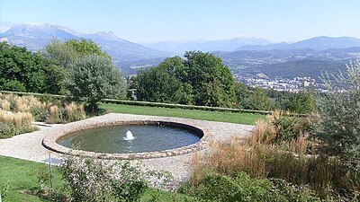 Jardin en terrasse du domaine de Charance.