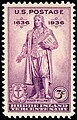 Image 39In 1936, on the 300th anniversary of the settlement of Rhode Island in 1636, the U.S. Post Office issued a commemorative stamp, depicting Roger Williams (from Rhode Island)