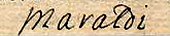 signature de Giovanni Domenico Maraldi