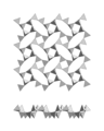 頁矽酸鹽，由四個四面體單元的環組成的單層結構，氟魚眼石-(K)-氫氧魚眼石-(K)系列