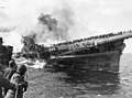 USS Franklin under attack during World War II