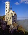 Image 4 Lichtenstein Castle Photo credit: Andreas Tille Lichtenstein Castle is a fairy-tale castle located near Honau in the Swabian Alb, Baden-Württemberg, Germany. Although there have been previous castles on the site, the current castle was constructed by Duke Wilhelm of Urach in 1840 after being inspired by Wilhelm Hauff's novel Lichtenstein. The romantic Neo-Gothic design of the castle was created by the architect Carl Alexander Heideloff.