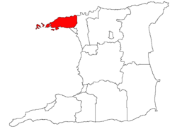 Location of Diego Martin