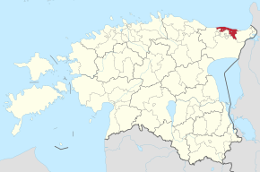 Kart over Toila kommune