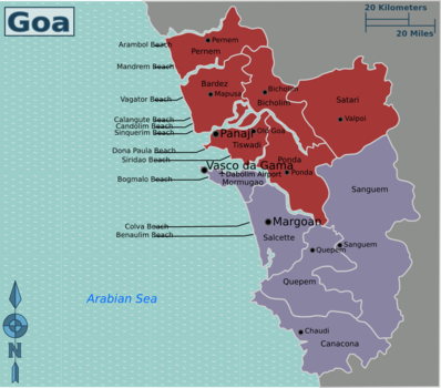 Map of Goa