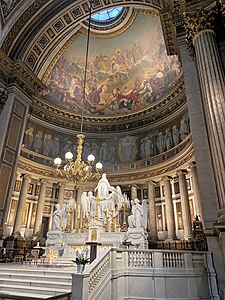 The choir and the altar, with The History of Christianity above