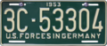 Grünes Kennzeichen von 1953