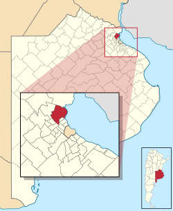 location of Tigre Partido in Buenos Aires Province