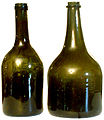 Two bottles for Maas wine, called "thieves", 18th century, at the Gourmet Museum and Library, Hermalle-sous-Huy, Belgium