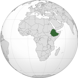 Location of Etiopija