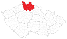 Liberecký kraj na mapě