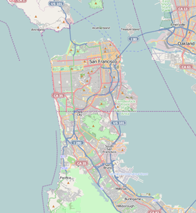 Map showing the location of San Francisco Maritime National Historical Park
